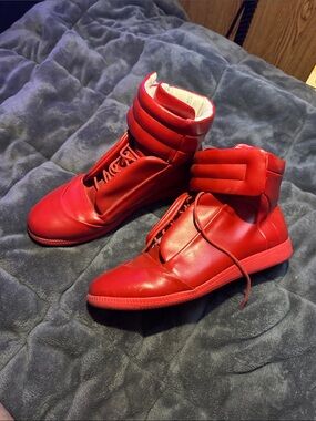 Maison Martin Margiela Red High-Top Sneakers